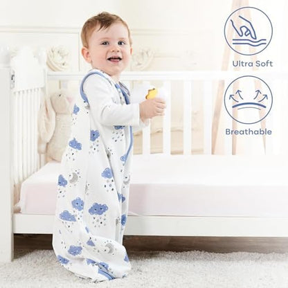 Yoofoss Baby Sleep Sack 24-36 Month 0.5TOG 100% Organic Cotton 2-Way Zipper