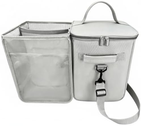Cooler Organizer Insert, 2-in-1Leakproof Beach Bag Organizer, Portable Dry-Wet Separate Tote Insert, Gray