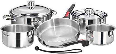 Magma A10-360L-IND 10 Piece Stainless Steel Nesting Cookware Set