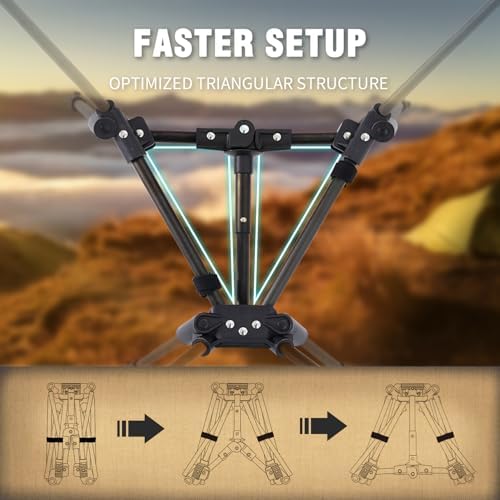 MOON LENCE Portable Camping Chair Backpacking Chair - The 4th Generation Ultralight Folding Chair - Compact, Lightweight Foldable Chairs for Hiking Mountaineering, Beach (Black-1Pack (Glod-Logo))