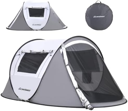 EchoSmile Instant Pop Up Camping Tent, 2/4/6 Person Easy Setup Tent