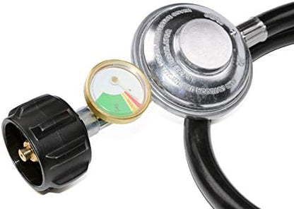 3 Feet Propane Regulator Hose with Tank Gauge for LP Gas Grill and Fire Pit