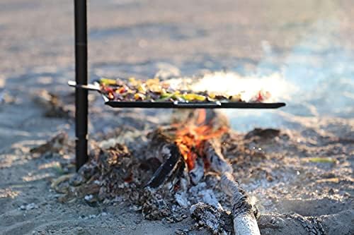 GameMaker Open Fire Cooking Griddle | Adjustable Height