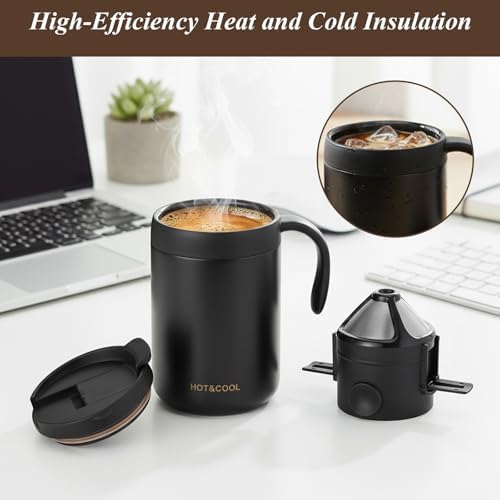 Portable 16oz Pour Over Coffee Maker Set with Spoon and Brush