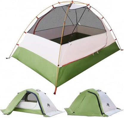 AYAMAYA 4 Season Waterproof 2 Person Backpacking Tent with Aluminum Poles