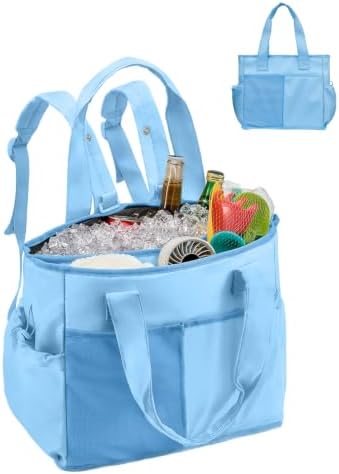 Odoland 2-in-1 Beach Cooler Bag-24 Can + 13L Dry Storage 12H Insulated