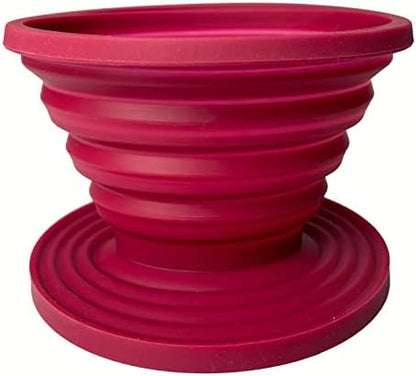 Attsky Collapsible Pour Over Coffee Dripper for Camping, 2-Pack, Red