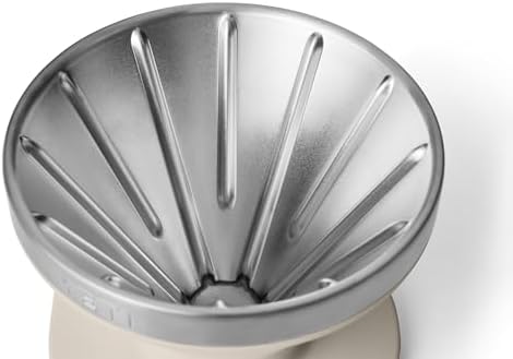 YETI Pour Over Coffee Maker Accessory Ramblers, Designed for Perfect Coffee Extraction Anywhere, Stainless Steel, fits any V60 Filter, Cape Taupe
