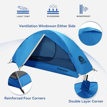 1/2/3/4 Person Lightweight Backpacking Tent, Waterproof Camping Hiking Tent