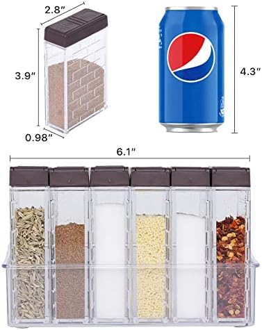 URALFA Travel Spice Containers, Camping Seasoning Kit, 24 Pack Grey