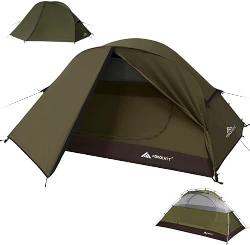 Forceatt Camping Tent 2 Person, Backpacking Tent Waterproof & Windproof, Ultralight Instant Tent with Rain Fly for Camping, Hiking, Outdoor