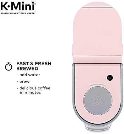 Keurig K-Mini Single Serve K-Cup Pod Coffee Maker, 6 to 12oz Brew size, with Cord Storage, Perfect for Small Spaces, Dusty Rose