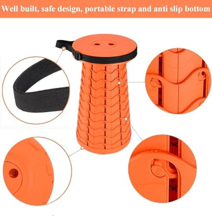 Fishboy Collapsible Stool for Adults, Portable Folding Camping Seat, 400lbs