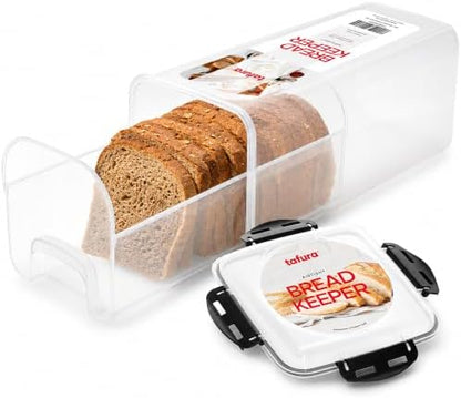 Tafura Bread Box with Tray, Airtight BPA-Free Bread Storage Container
