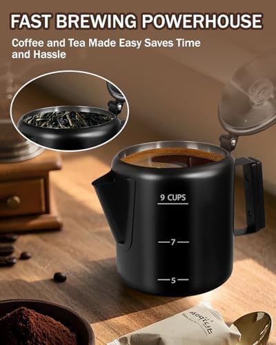 Coffee Maker 9 Cup Coffee Percolator 304 Stainless Steel Pot