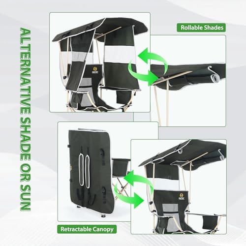 Nice C Canopy Chair with Footrest, Umbrella Camping Chair (1 Pack)