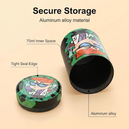 Aluminum Storage Jar Portable Airtight Smell Proof Container Bottle Multipurpose Storage Container for Spices, Coffee & Teas 80ml (Orange)