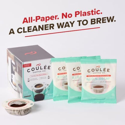 Coulée EcoPour B.I.O.N. Decaffeinated Coffee, Single Serve, 20 Pack