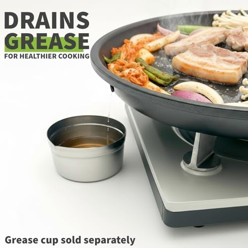 TECHEF - Korean BBQ Nonstick Grill Pan, KBBQ Grill Pan, PFOA-Free, Dishwasher Oven Safe, Made in Korea (Black)
