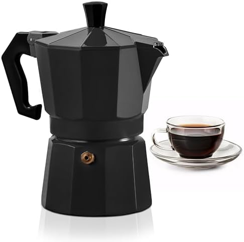 Mixpresso 3 Cup Moka Pot Stovetop Espresso Maker, Italian Cuban Coffee Pot