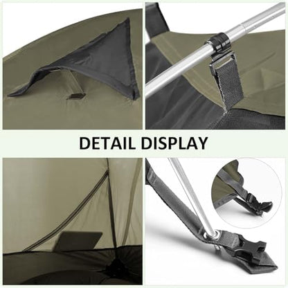 Bessport Camping Tent 1/2 Person Tent Waterproof Two Doors Backpacking Tent Easy Setup Lightweight for Outdoor, Hiking Mountaineering Travel