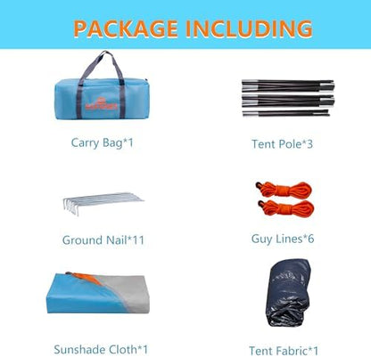ASFANES Tents for Camping 2/4/6 Person Camping Dome Tent, Waterproof,Spacious, Lightweight Portable Backpacking Tent for Outdoor Camping/Hiking