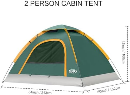 unp 6 Person 4 Season Dome Tent, Easy to Set Up for Camping & Hiking, Lightweight & Portable, Green