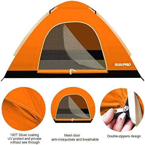 Portable Camping Tent, 2 Person Lightweight, Waterproof Windproof, UV Protection for Outdoor US
