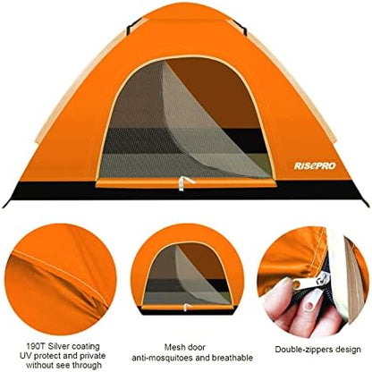 Portable Camping Tent, 2 Person Lightweight, Waterproof Windproof, UV Protection for Outdoor US