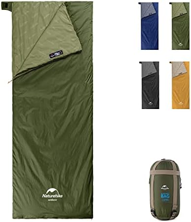 Naturehike Lightweight Compact Sleeping Bag, 59℉/32℉ Envelope Ultralight Backpacking Sleeping Bag Portable, Waterproof with Compression Sack for Cold&Warm, Camping, Traveling, Hiking