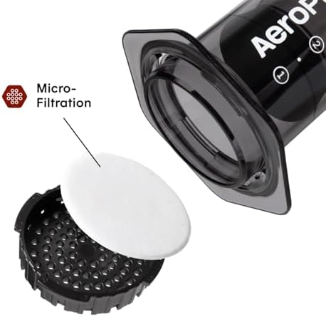 AeroPress Clear Black Coffee Press, French Press, Pour-Over & Espresso Style
