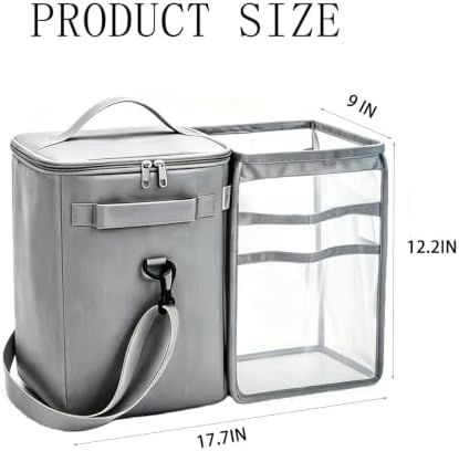 2-in-1 Cooler Organizer Insert for X Large Bogg Bag Accessories, Portable Leak-Proof PEVA Insulated Cooler & Mesh Storage Bag Divider, Ideal Beach Rubber Tote Gift for Travel & Picnic