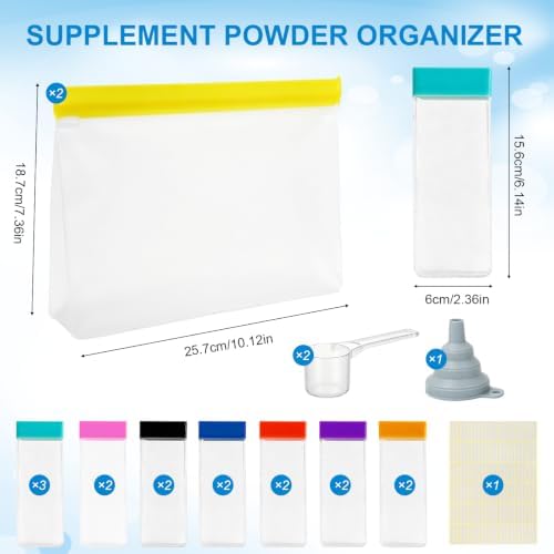 Supplement Powder Organizer,2 Pack