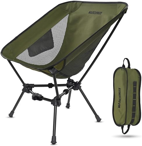 MARCHWAY Lightweight Folding Camping Chair, Portable, Compact and Sturdy