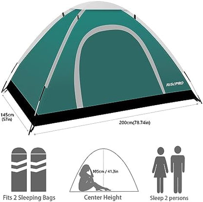 Portable Camping Tent, 2 Person Lightweight, Waterproof Windproof, UV Protection for Outdoor US