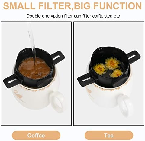 Pour Over Coffee Maker,Portable Stainless Steel Reusable Coffee Filter, Mini Collapsible Paperless Single Serve 1 Cup Coffee Dripper Cup Easy To Clean For Travel Camping
