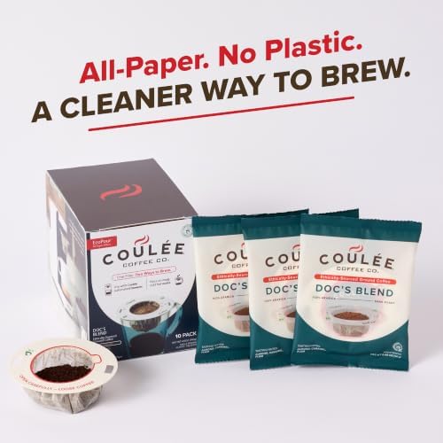 Coulée EcoPour Doc's Blend Arabic Coffee, Dark Roast, Single Serve, 10 Pack