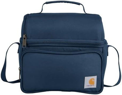 Carhartt Insulated 12 Can Two Compartment Lunch Cooler, Durable Fully-Insulated Lunch Box, Navy
