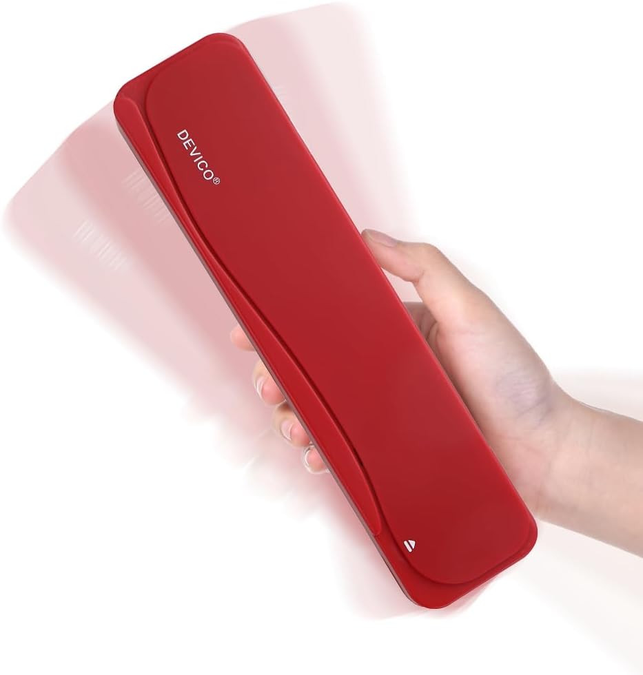 DEVICO Travel Utensils, 18/8 Stainless Steel 4pcs Cutlery Set Portable Camp Reusable Flatware Silverware, Include Fork Spoon Chopsticks with Case (Red)