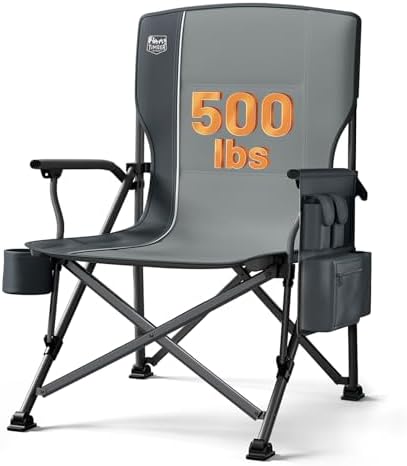 TIMBER RIDGE Oversized Folding Camping Chair High Back 500lbs