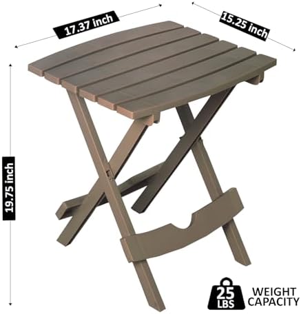 Adams Quik-Fold® Side Table - Portobello