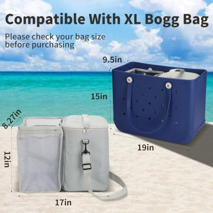 2-in-1 Cooler Organizer Insert Mesh Pouch for Bogg Bag Accessories