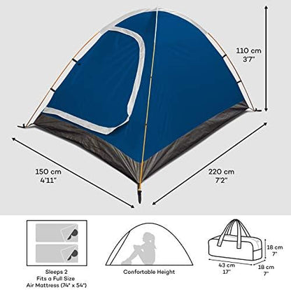 Two Person Tent - Waterproof & Windproof 4 Season Tents for Camping, Backpacking & Hiking - Durable & Easy to Set-up - Good for 1 or 2 Person Camping Tent