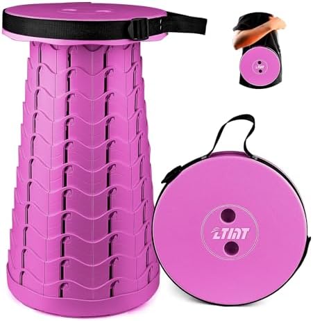 Folding Stool for Adults, Portable Chairs for Outside, Purple