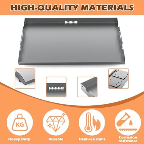 New Upgrade 28 Inch Griddle Replacement Top for Blackstone 28" Flat Top Grill 1803 1924 1883 1853, Gas Griddle Replacement Parts Top with Rear Grease System for Most Blackstone 28" Flat Top Grill