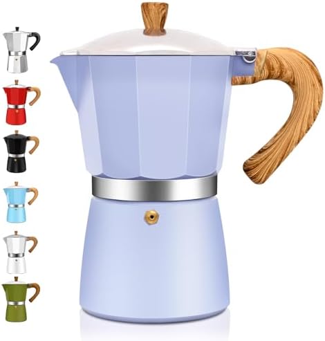 9 Cup Aluminum Espresso Stovetop Moka Pot Express Coffee Maker Percolator Italian Classic Mocha Coffee Machine for Italian and Cuban Cafe Brewing for Home & Camping 450ml 15oz