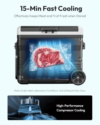 EUHOMY 53QT 12 Volt Refrigerator, -4℉~ 68℉ Portable Freezer, for Car