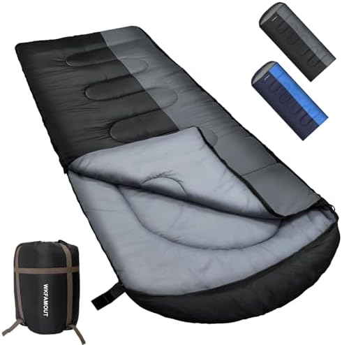 0 Degree Sleeping Bags Waterproof for Adults, Cold Weather Machine Washable Sleeping Bag with Compression Sack for 3-4 Season Camping Outdoor