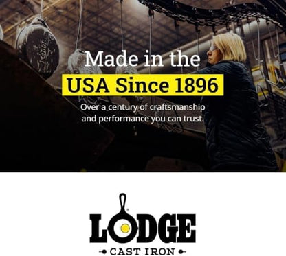 Lodge Pre-Seasoned Cast Iron Set - 3-Piece Skillet & Griddle Cookware