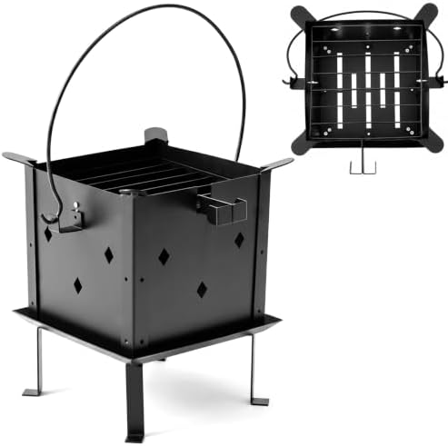 Vintage 18th Century Iron Brazier, 8" Portable Charcoal Grill